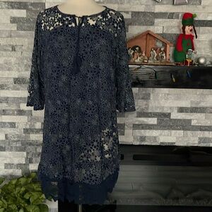 Angela Mara Women’s  3/4 Sleeves Dress Size L( Bust 24”)